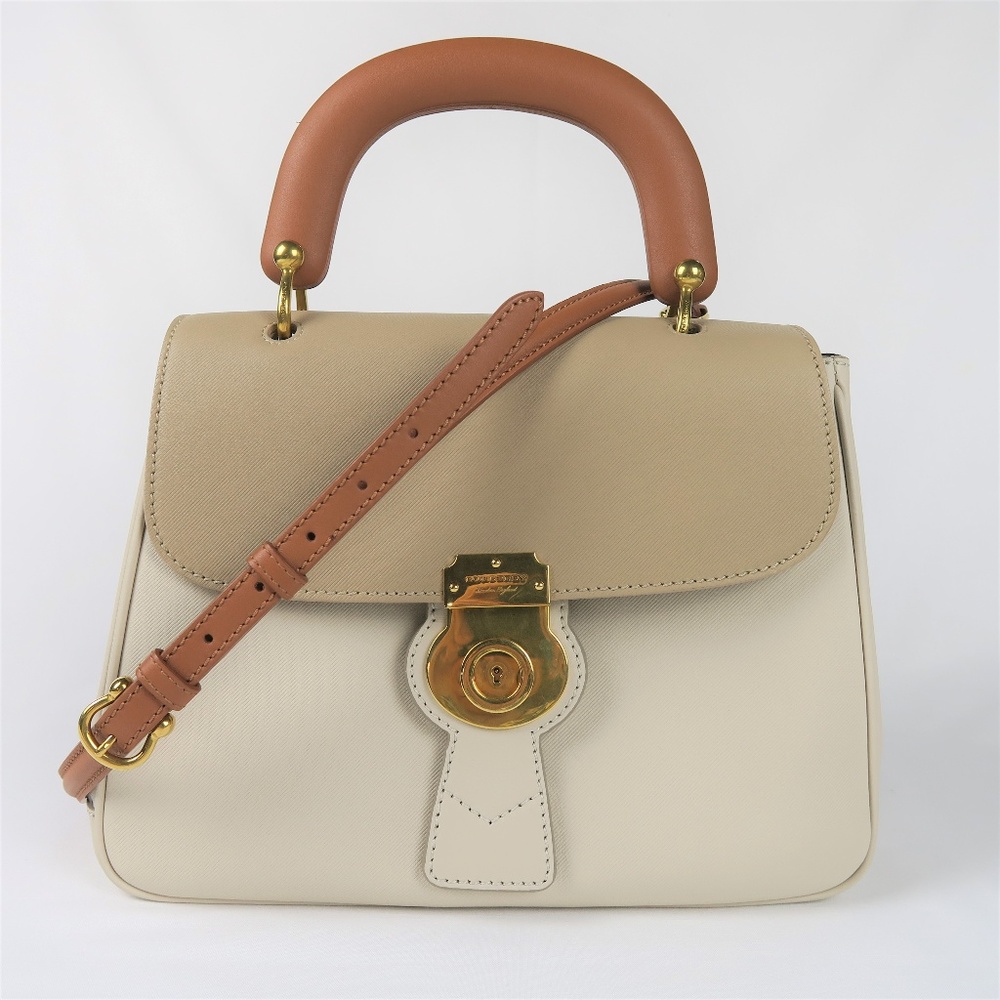 BURBERRY Trench Calfskin Medium Top Handle Bag